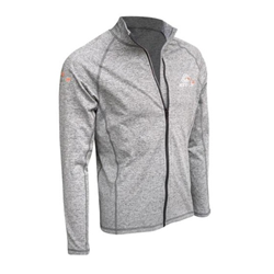 2p Thermo Shield Long Sleeve Front Zip - Grey Marle - Xxxsmall